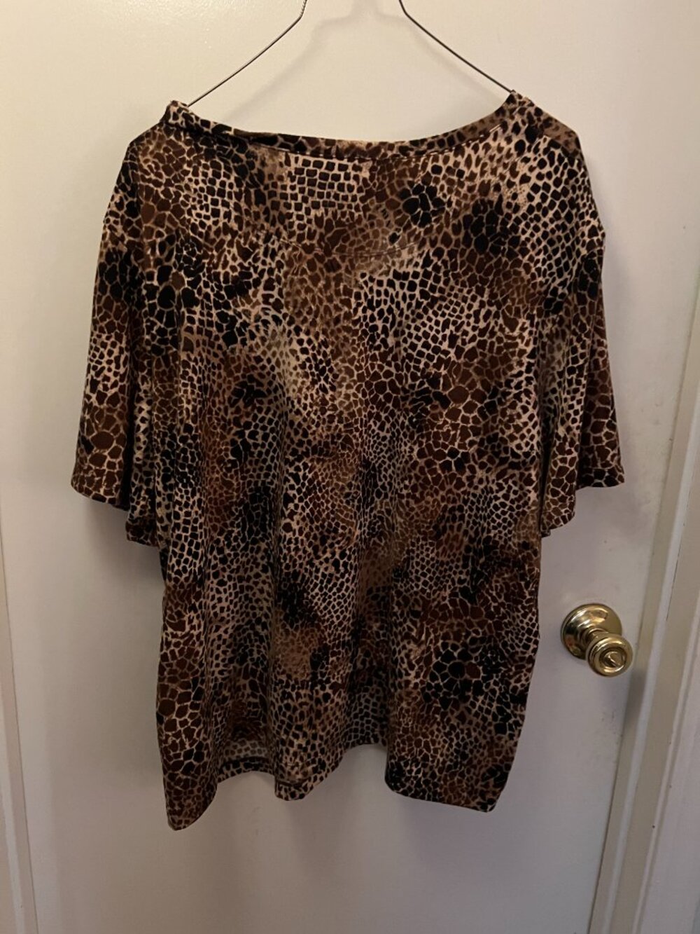 White Stag Leopard Blouse W 3X - Picture 3 of 3